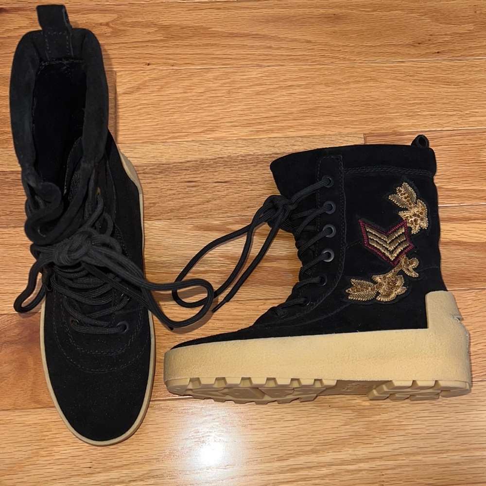 Ash black boots with nude sole size 36 NWOT